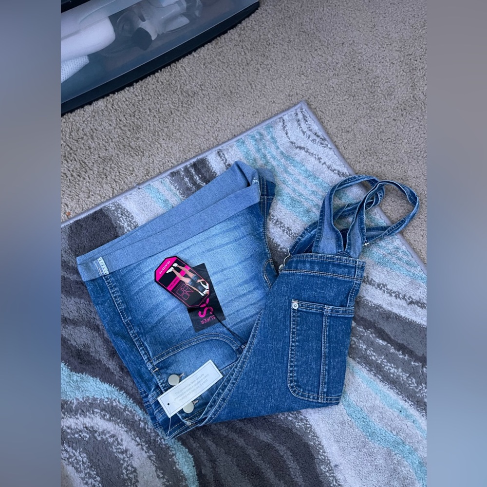 No Boundaries overall shorts